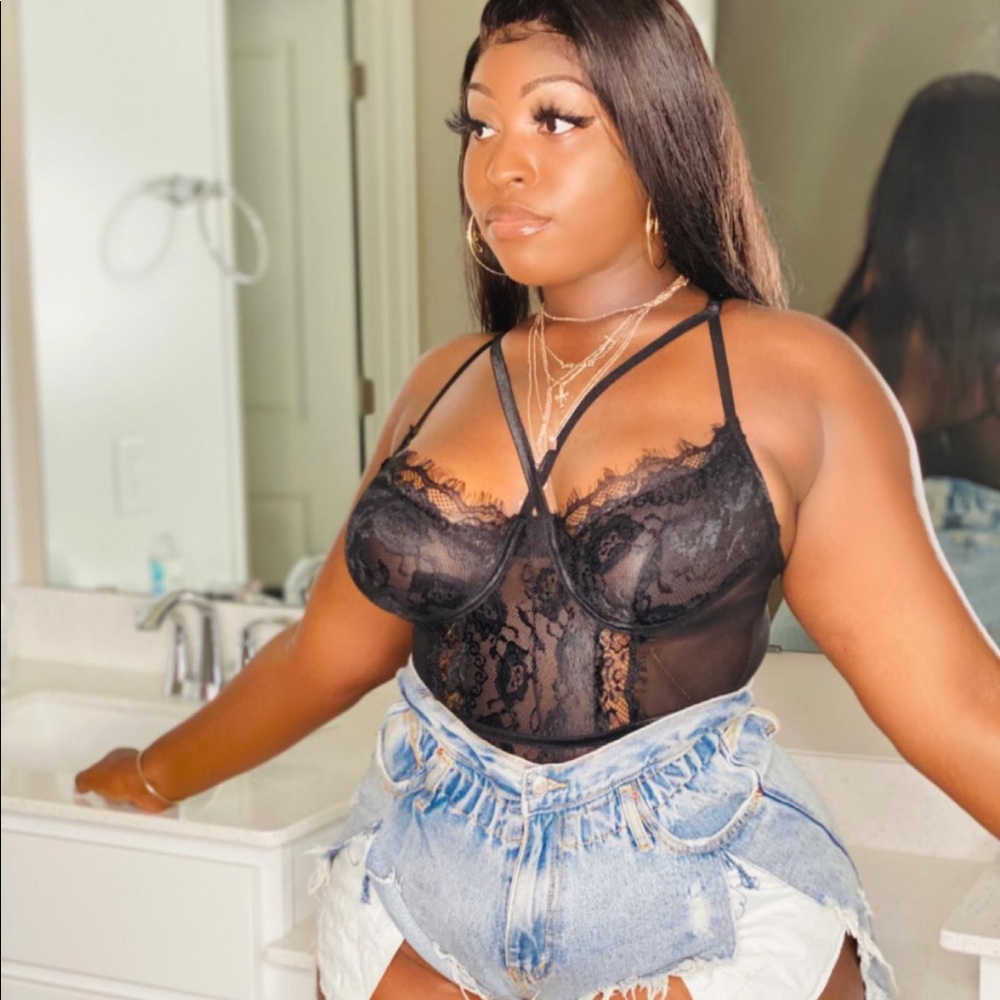 Denim shorts